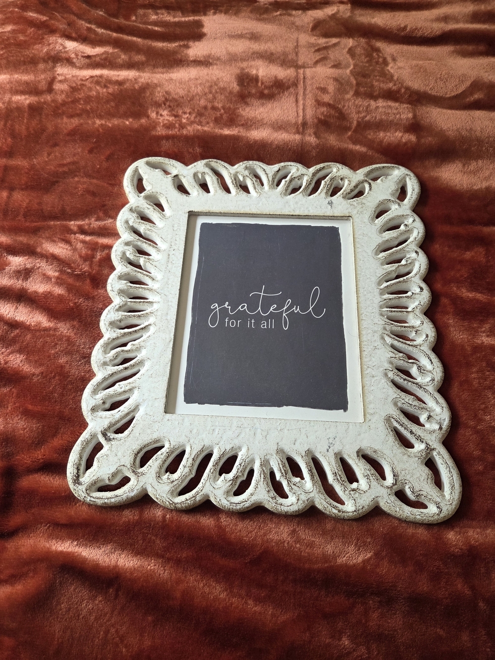 Distressed White Decorative Picture Frame - Home Accents